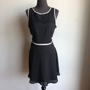 Lauren Conrad sz 12 lace polkadot A-line dress